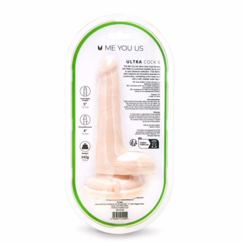 Me You Us Ultra Cock Dual Density with Balls 6in