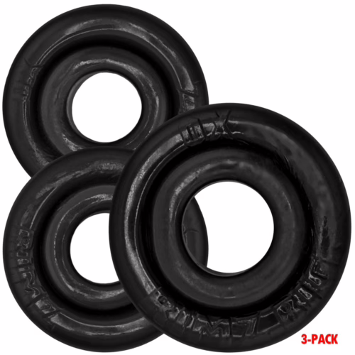 Oxballs Rimringz Multi Size Cock Ring 3 Pack with three graduated sizes for perfect fit