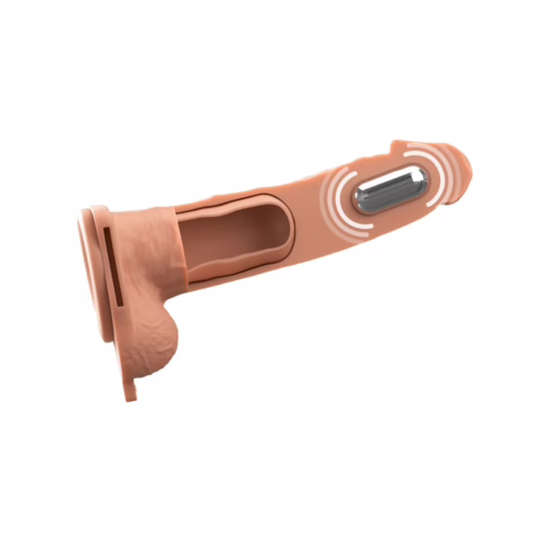 Fantasy X-Tensions Elite Vibrating 7inch Dual Density Silicone Hollow Strap On