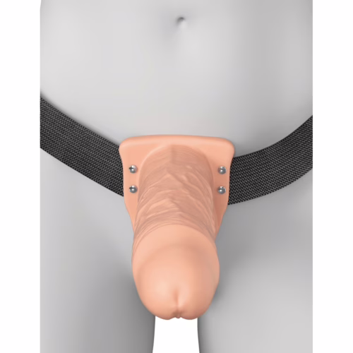 Fantasy X-Tensions Elite Vibrating 8inch Dual Density Silicone Hollow Strap On