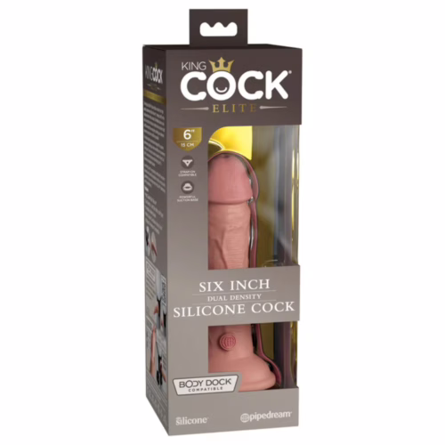 King Cock Elite Silicone Dual Density Cock - Light