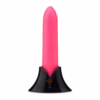 Nu Sensuelle Point bullet vibrator in black, pink and silver colours showing compact design and simple controls