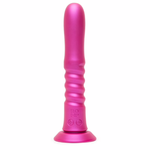 Romp Jiggle thrusting vibrator with innovative dual-action design